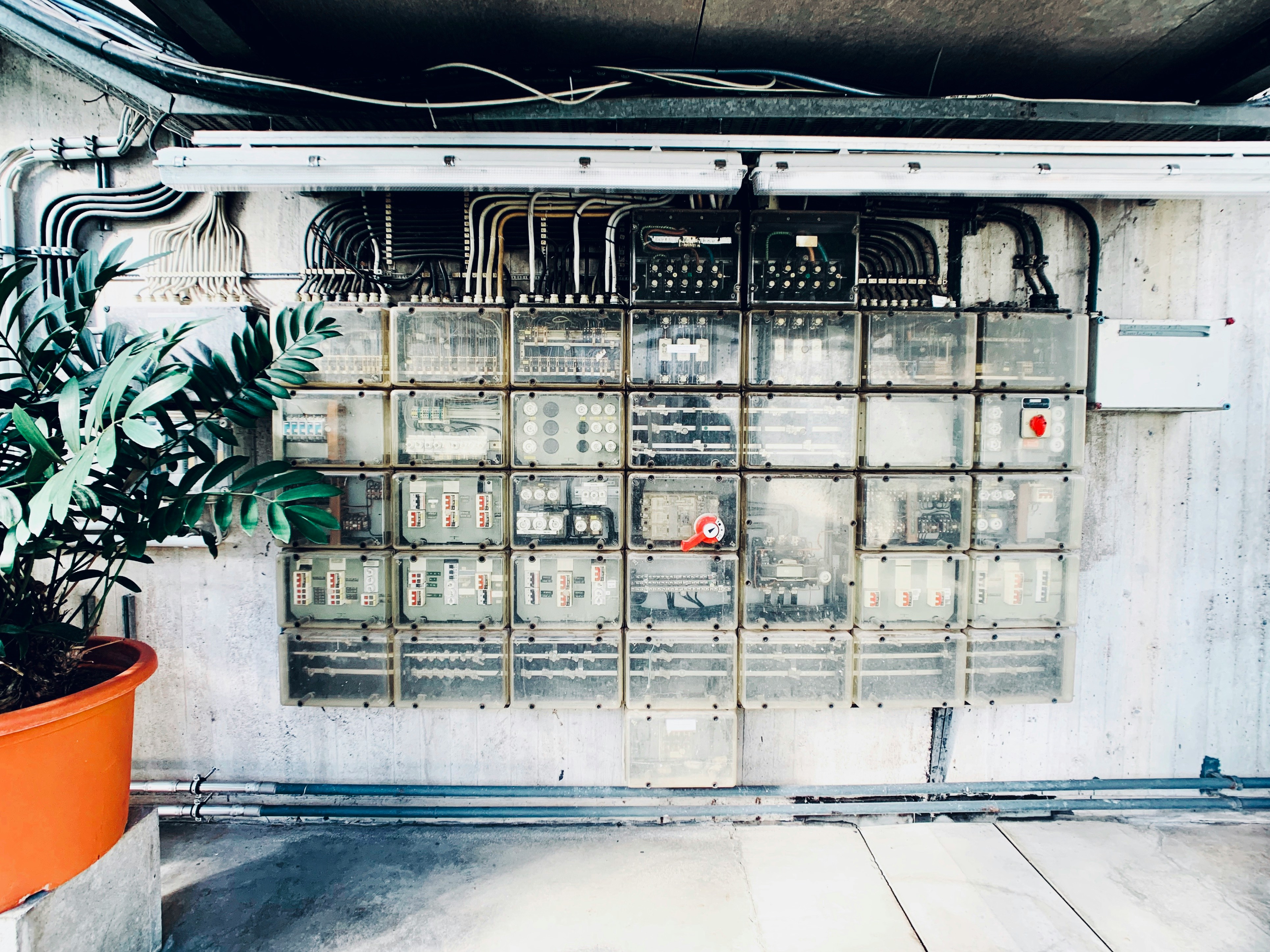 Before: old ceramic fuse board in a Bushwick apartment