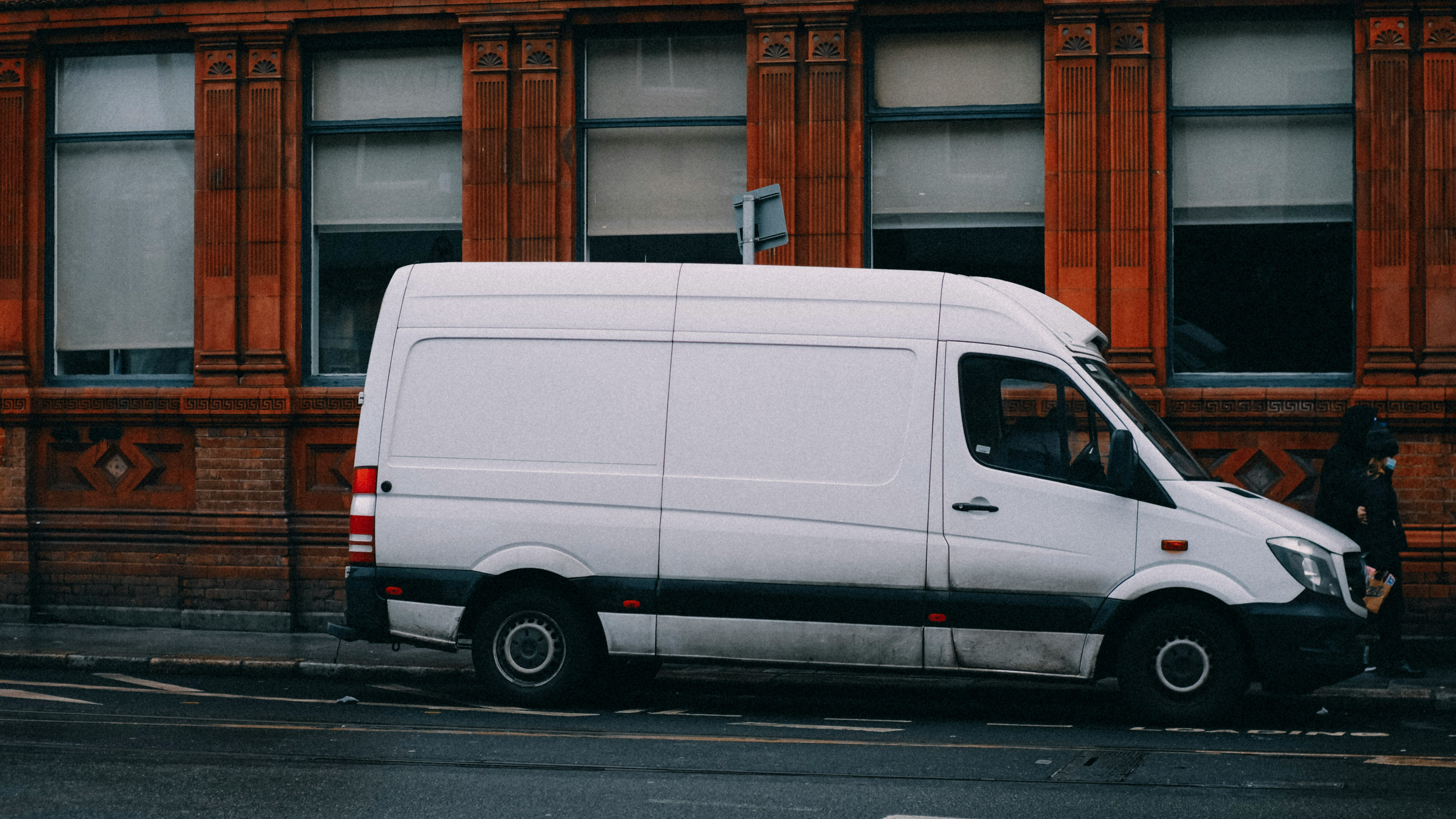 The Trowel Trades van parked outside the Long Island City shop