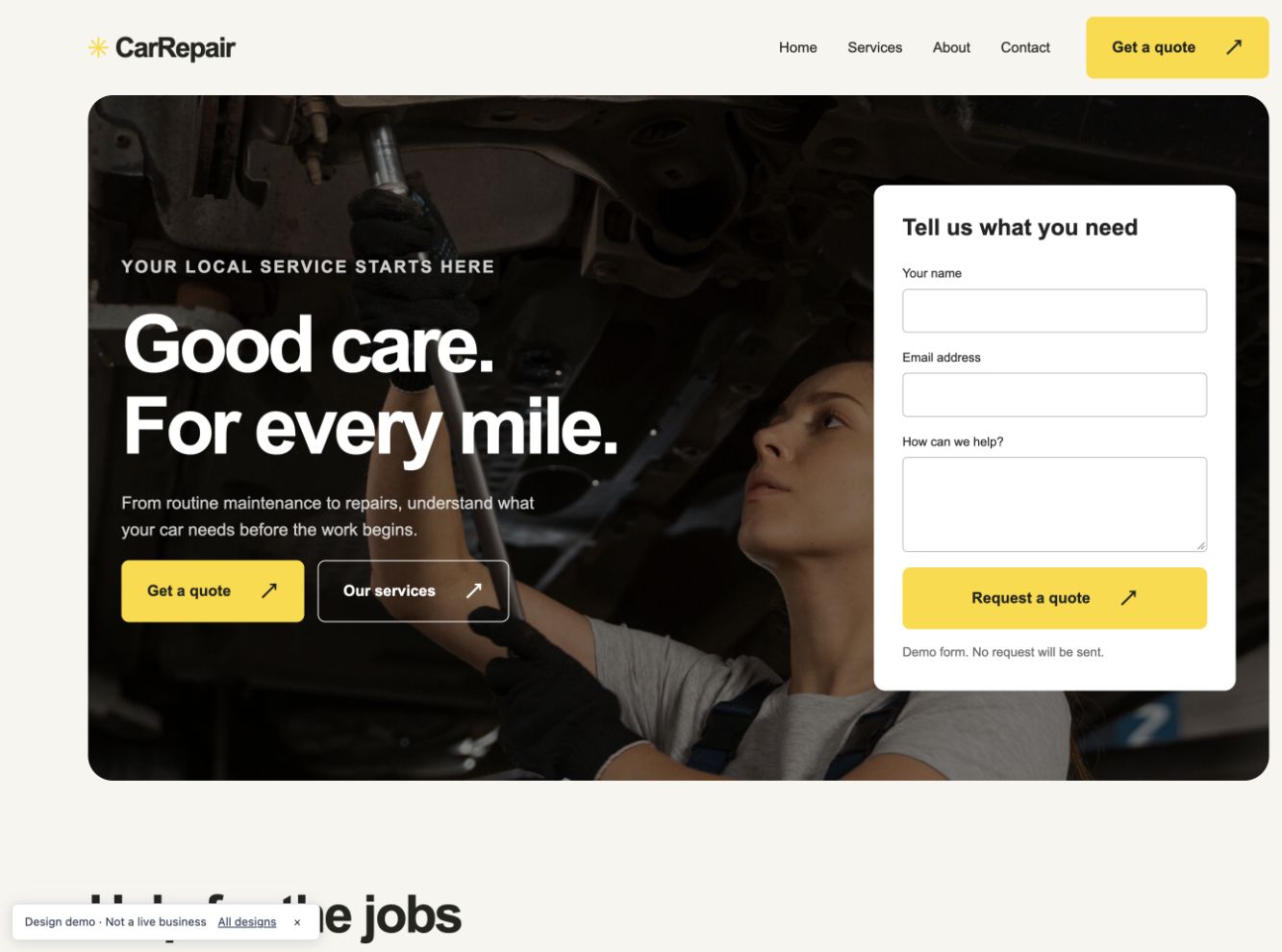 CarRepair design preview